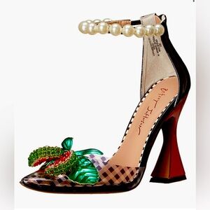 Worn once with box - Betsey Johnson Women's Vivviann Pump - in Black Red Gingham